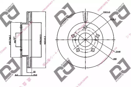 Тормозной диск DJ PARTS BD2026